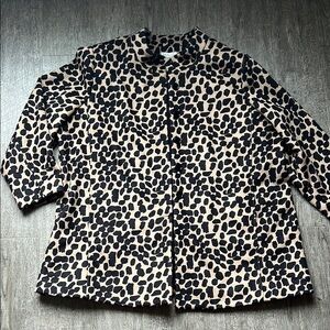 StyleList by Micaela Leopard Print Size 2X Animal Print Coat